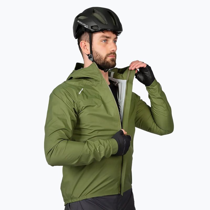 Giacca da ciclismo da uomo Endura GV500 impermeabile verde oliva 4