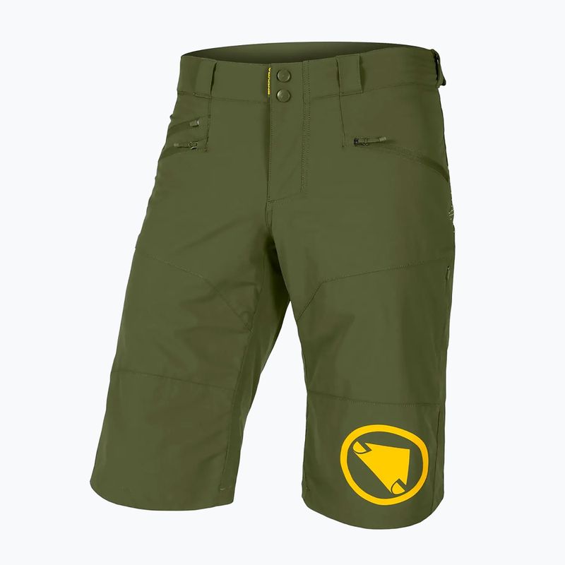 Pantaloncini da ciclismo Endura Singletrack II Short verde oliva da uomo 6