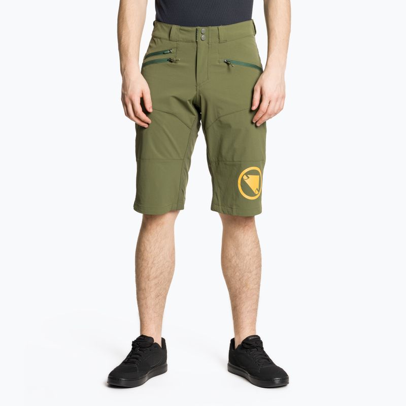 Pantaloncini da ciclismo Endura Singletrack II Short verde oliva da uomo