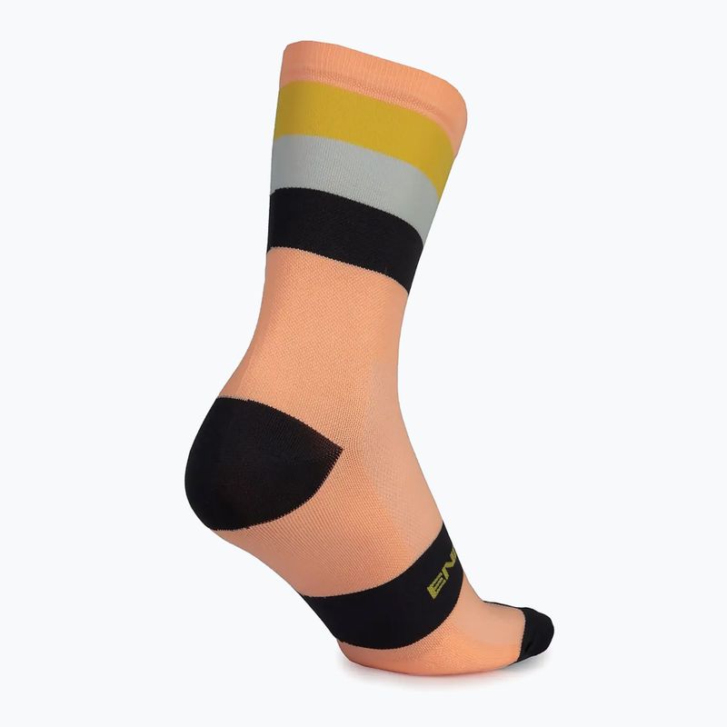 Calze da ciclismo Endura Bandwidth da uomo neon peach 3