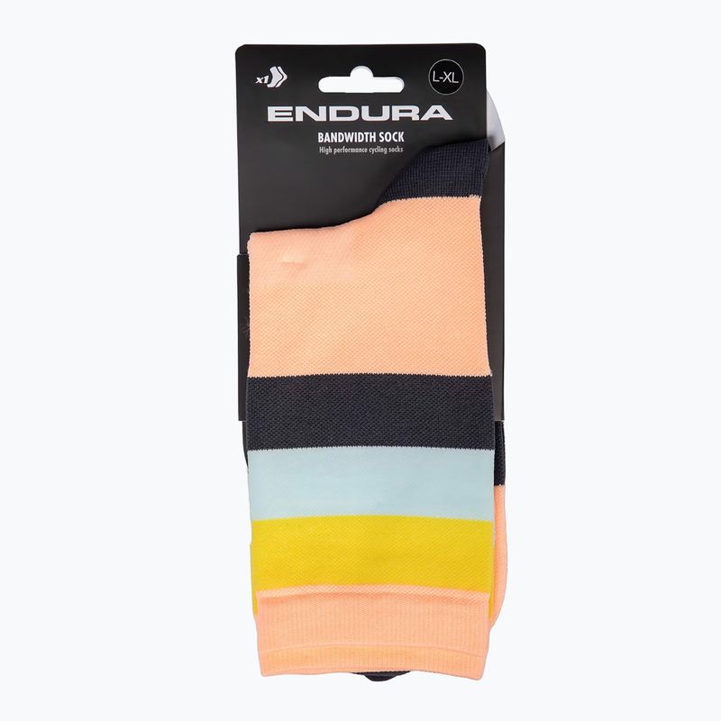 Calze da ciclismo Endura Bandwidth da uomo neon peach 5