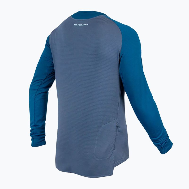 Endura Singletrack Fleece ciclismo a maniche lunghe da uomo blu ensign 7