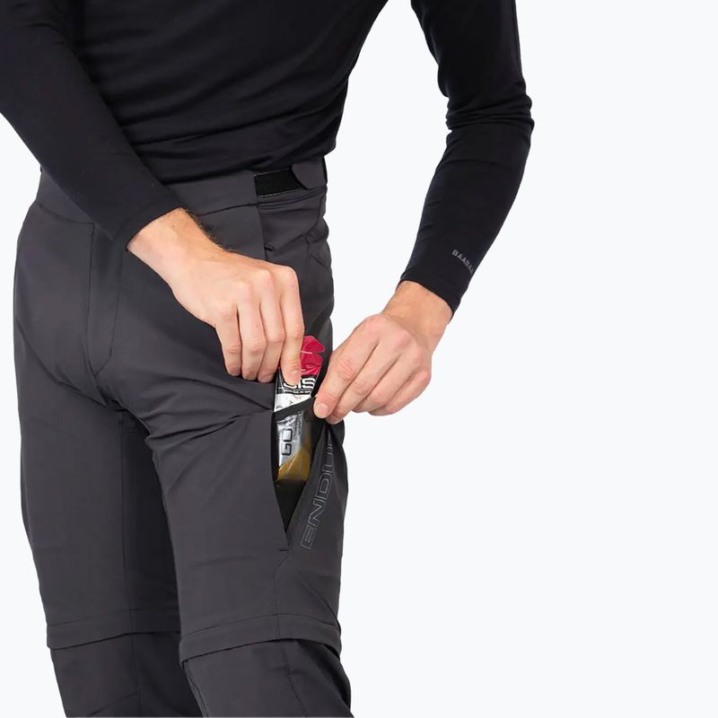 Pantaloni da ciclismo da uomo Endura GV500 Zip Off nero 6