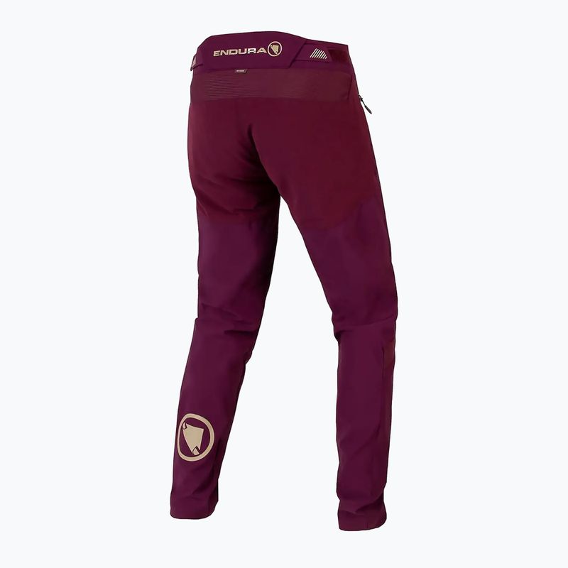 Pantaloni da ciclismo Endura MT500 Burner da uomo, melanzana 10