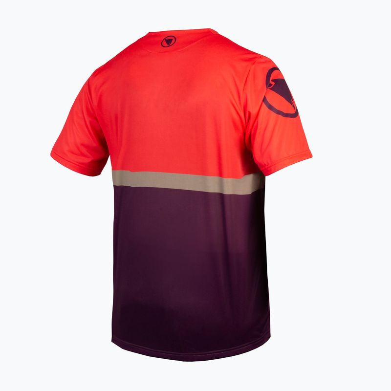 Maglia da ciclismo Endura Singletrack II Core aubergine da uomo 4