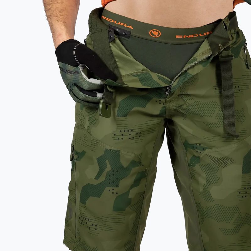 Pantaloncini da ciclismo Endura Hummvee Short tonal olive da uomo 4