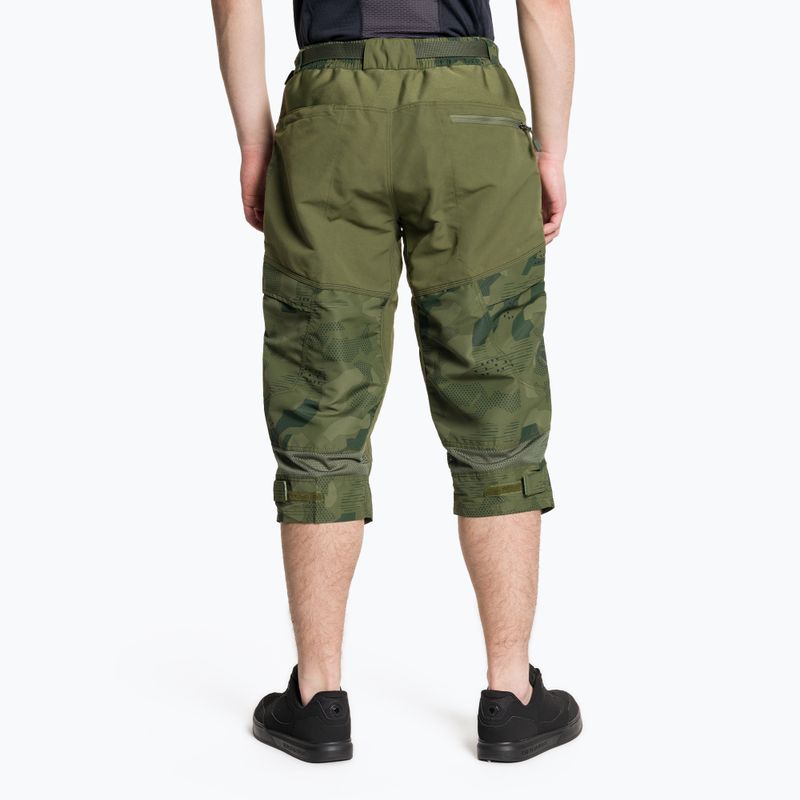 Pantaloncini da ciclismo Endura Hummvee 3/4 oliva camo da uomo 2