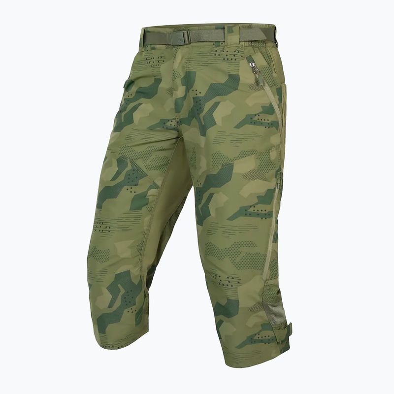 Pantaloncini da ciclismo Endura Hummvee 3/4 oliva camo da uomo 7