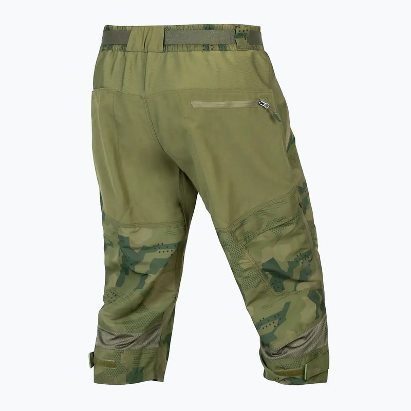 Pantaloncini da ciclismo Endura Hummvee 3/4 oliva camo da uomo 8