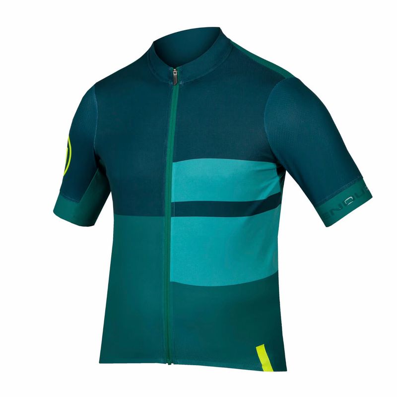 Maglia ciclismo Endura FS260 Print S/S uomo verde smeraldo 9