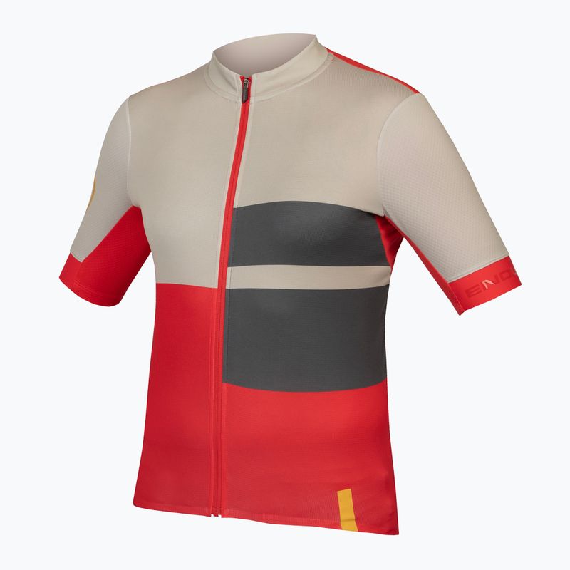 Maglia da ciclismo Endura FS260 Print P/E da uomo, melograno