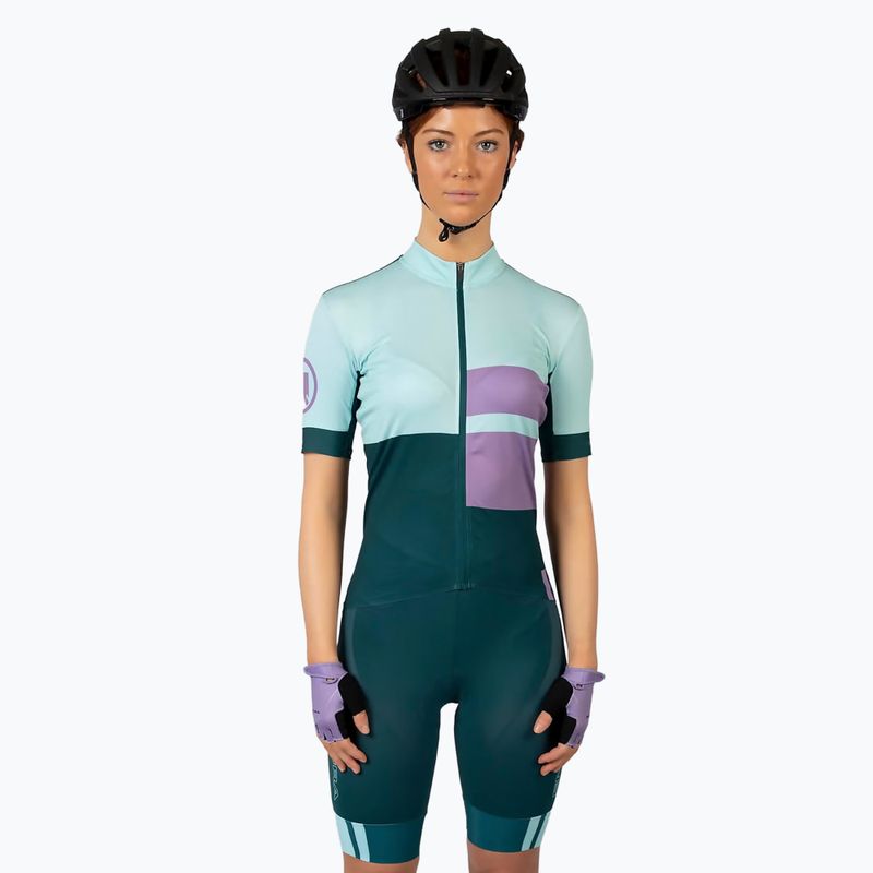 Maglia ciclismo donna Endura FS260 Print S/S viola 2