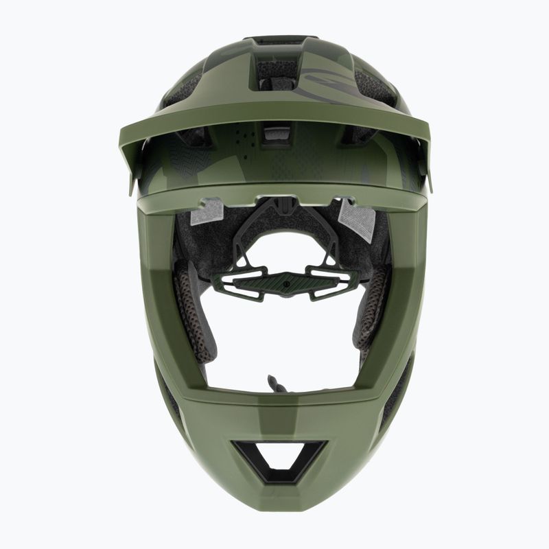 Casco bici Endura Singletrack Full Face Youth verde oliva 2