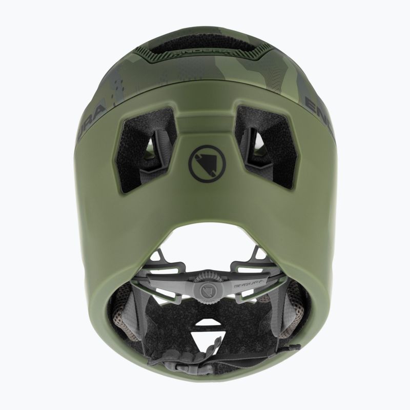 Casco bici Endura Singletrack Full Face Youth verde oliva 3