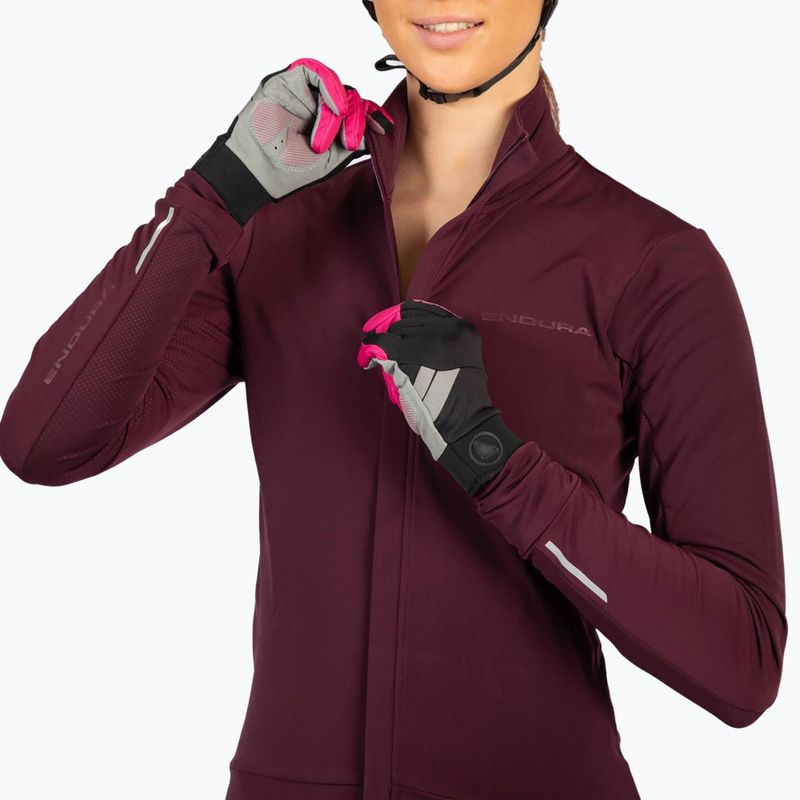 Maglia a maniche lunghe da ciclismo Endura Xtract Roubaix da donna, color melanzana 5