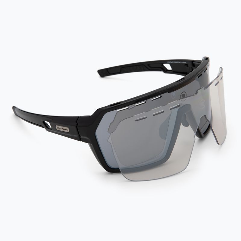 Occhiali da sole Endura Singletrack nero/platino revo smoke/argento chiaro flash mirror