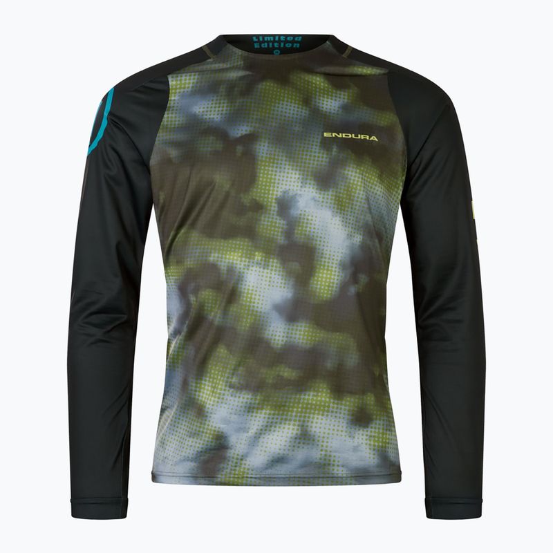 Endura Pixel Cloud Ltd Uomo manica lunga ciclismo nero 7