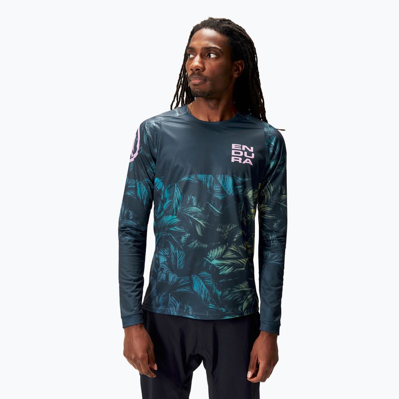 Endura Tropical Print Cycling Longsleeve Ltd grigio da uomo