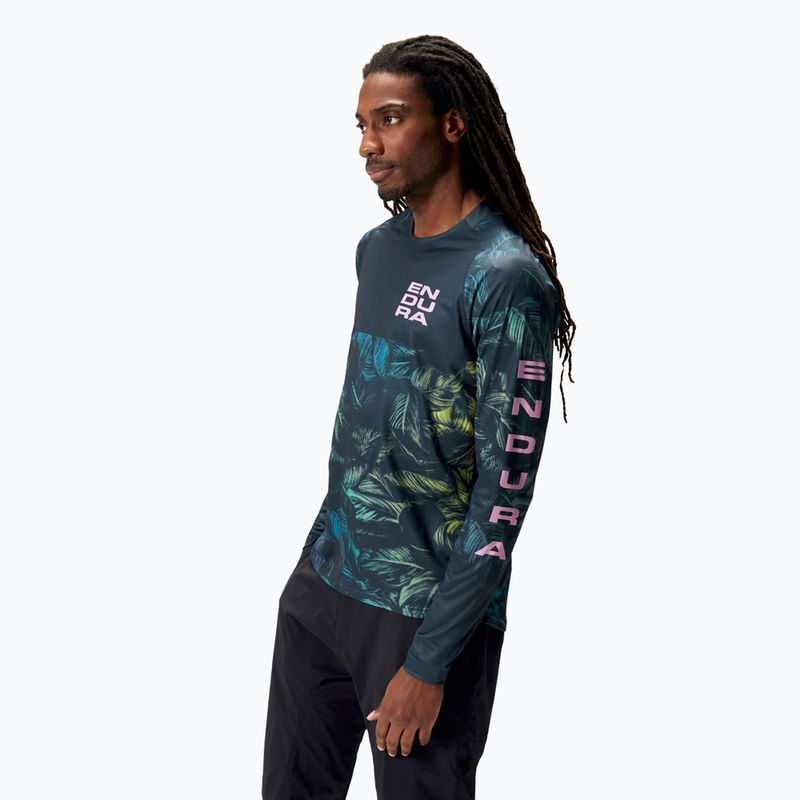 Endura Tropical Print Cycling Longsleeve Ltd grigio da uomo 3