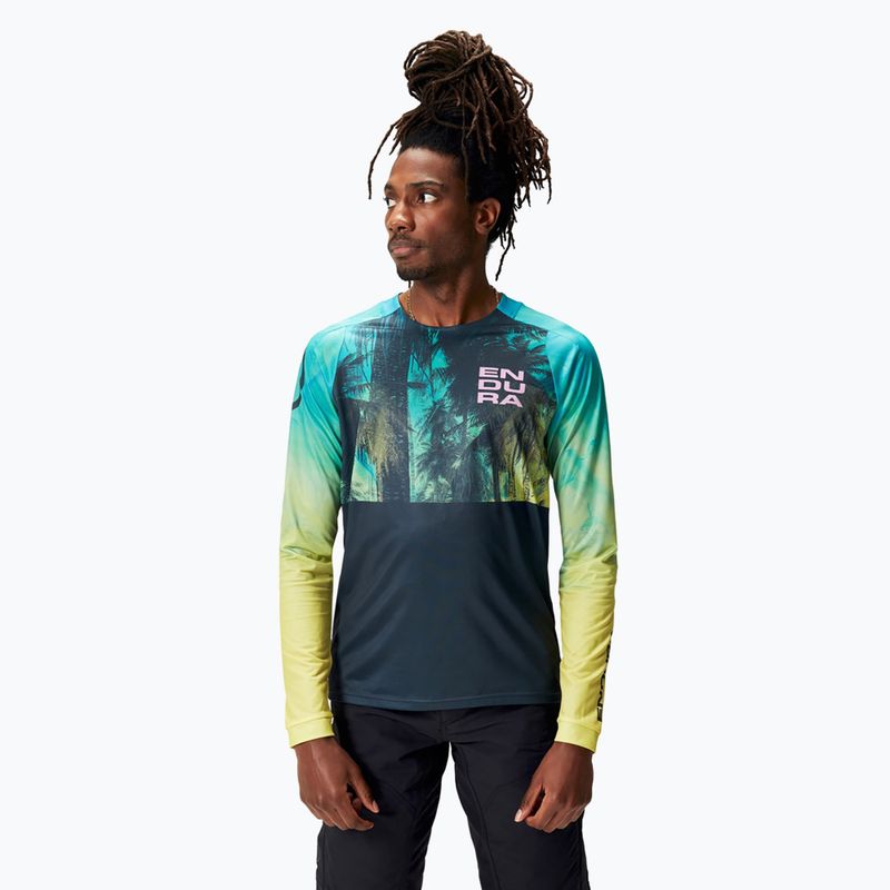 Uomo Endura Tropical Print Ltd atlantic cycling longsleeve