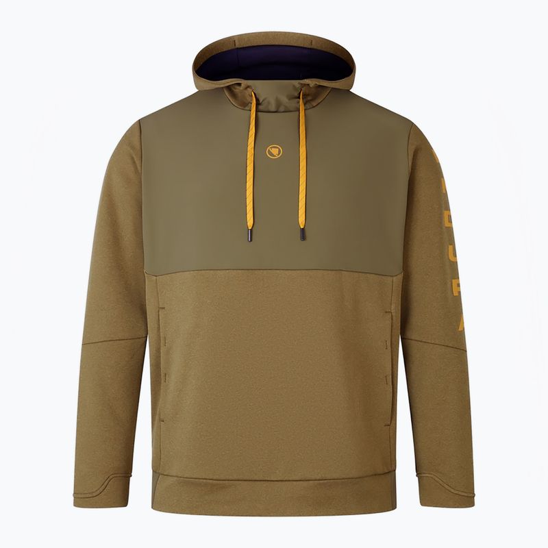 Felpa Endura Trailster Tech da uomo con cappuccio verde tweed