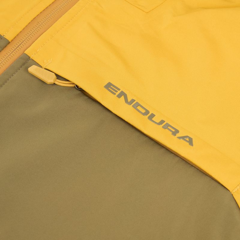 Giacca da ciclismo Endura Singletrack II Waterproof senape da uomo 3