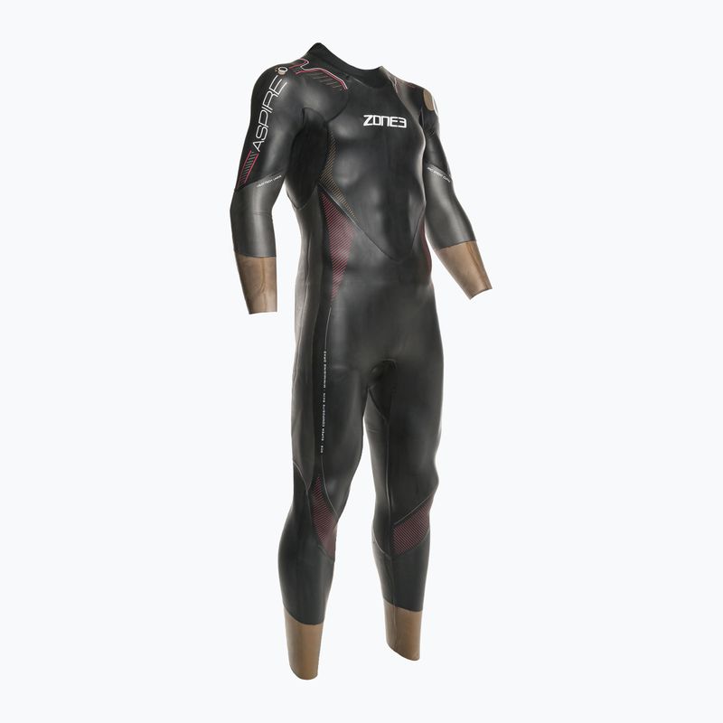 Muta da triathlon ZONE3 Thermal Aspire da uomo nero/grigio/oro/rosso