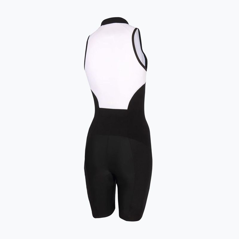Muta da triathlon da donna ZONE3 Lava Long Distance Trisuit black/white/green 2