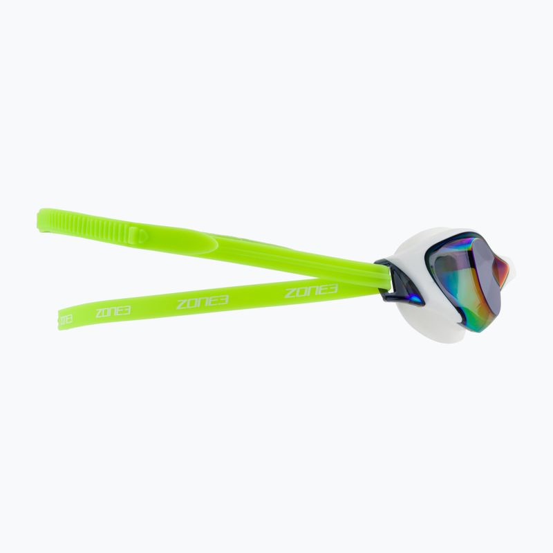 Occhialini da nuoto ZONE3 Aspect arcobaleno a specchio/lime/bianco 3