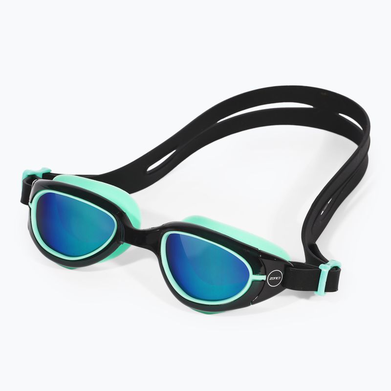 Occhialini da nuoto per bambini ZONE3 Aquahero green revo mirror/nero/verde