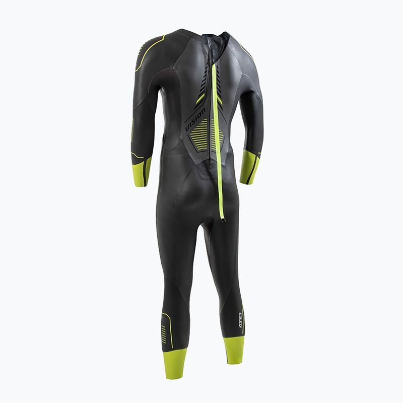 Muta da triathlon ZONE3 Vision da uomo nero/lime/gunmetal 7