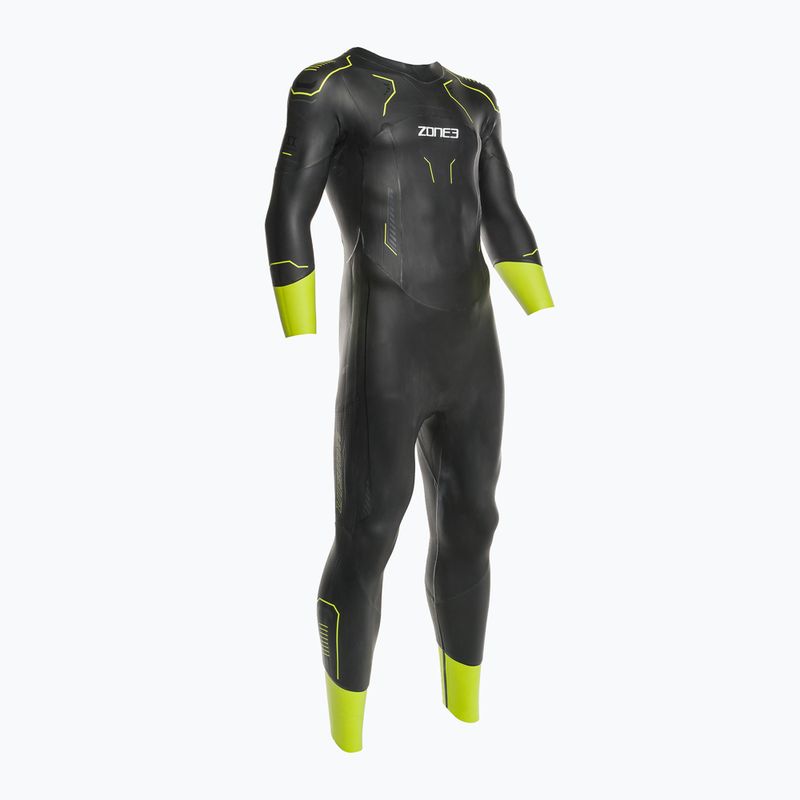 Muta da triathlon ZONE3 Vision da uomo nero/lime/gunmetal