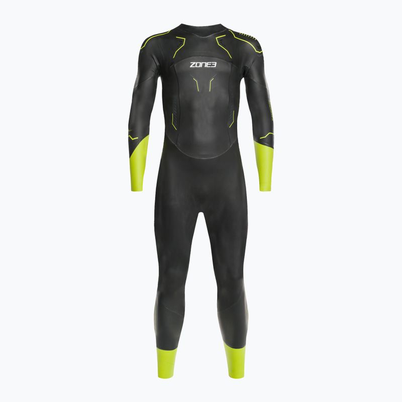 Muta da triathlon ZONE3 Vision da uomo nero/lime/gunmetal 2