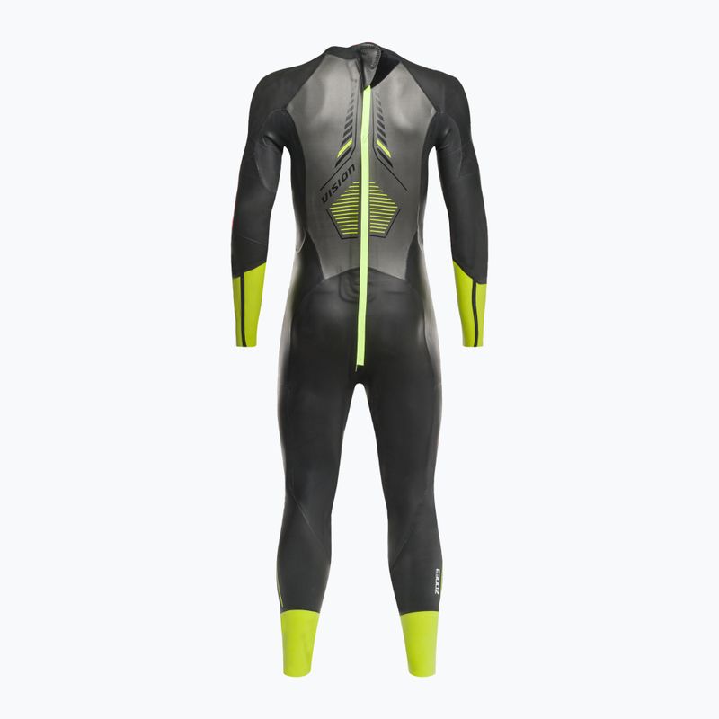 Muta da triathlon ZONE3 Vision da uomo nero/lime/gunmetal 3