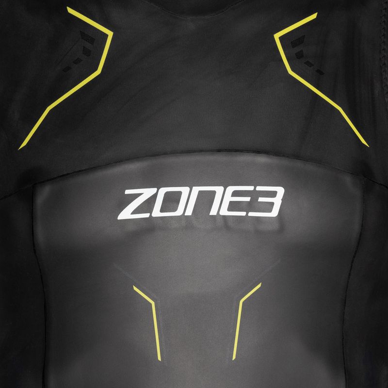 ZONE3 Uomo senza maniche Vision Muta triathlon nero/lime/gun metal 4