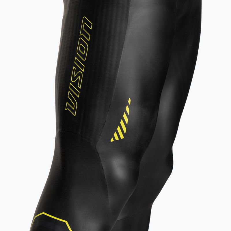 ZONE3 Uomo senza maniche Vision Muta triathlon nero/lime/gun metal 6