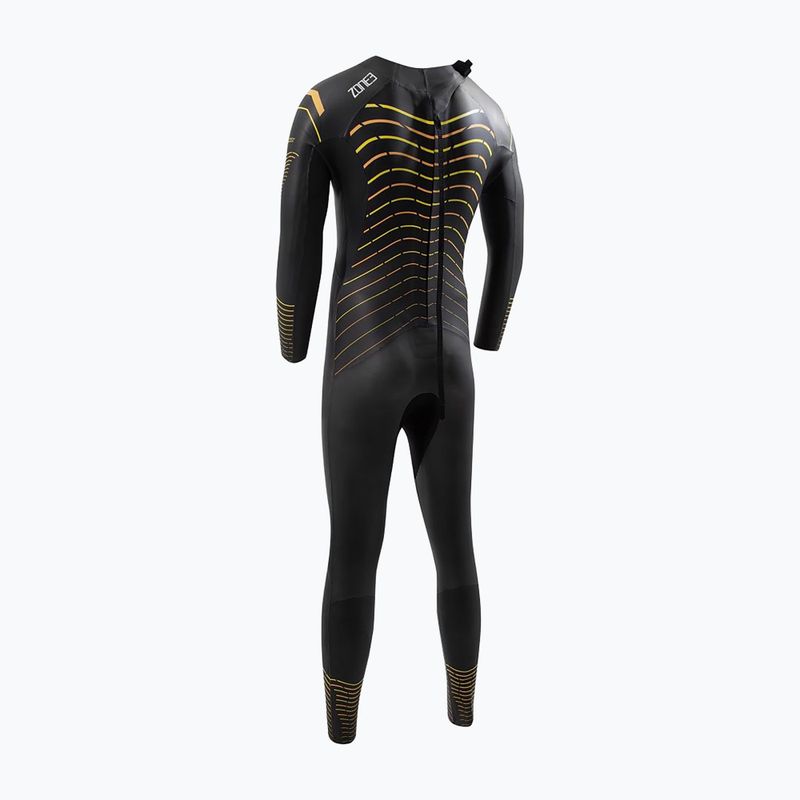 Muta da uomo ZONE3 Thermal Aspect Breaststroke nero/arancio/giallo 2