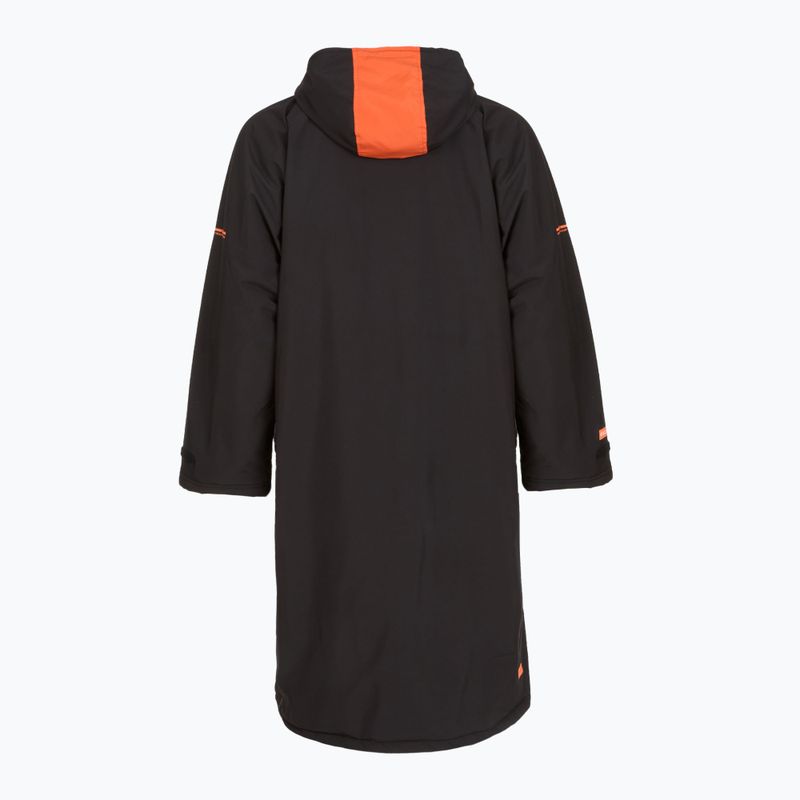 Cappotto ZONE3 Parka oversize in pile polare black/orange 2