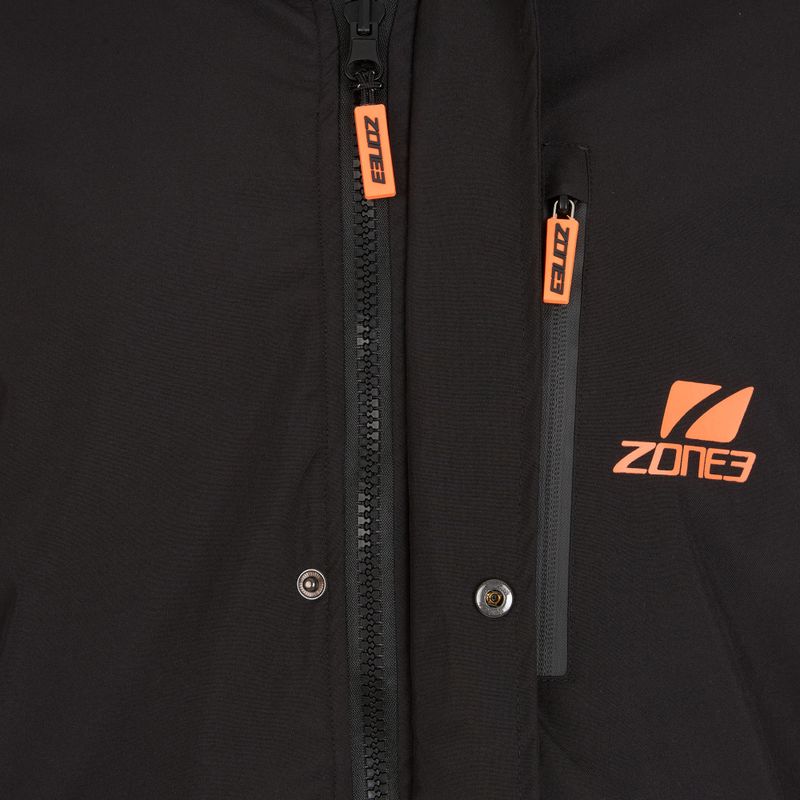 Cappotto ZONE3 Parka oversize in pile polare black/orange 5