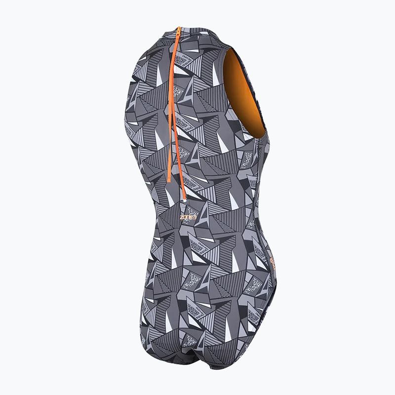 Costume intero da donna ZONE3 OWS Renew Collo alto nero/bianco 7