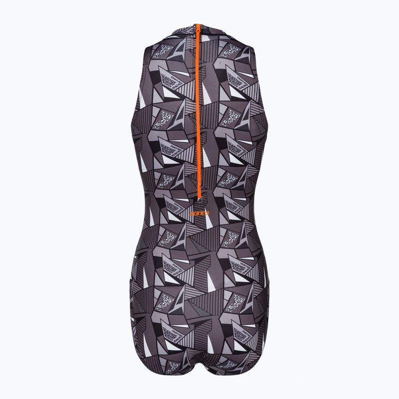 Costume intero da donna ZONE3 OWS Renew Collo alto nero/bianco 2