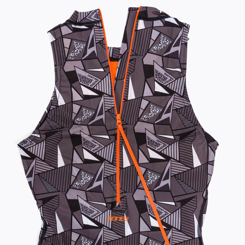 Costume intero da donna ZONE3 OWS Renew Collo alto nero/bianco 5