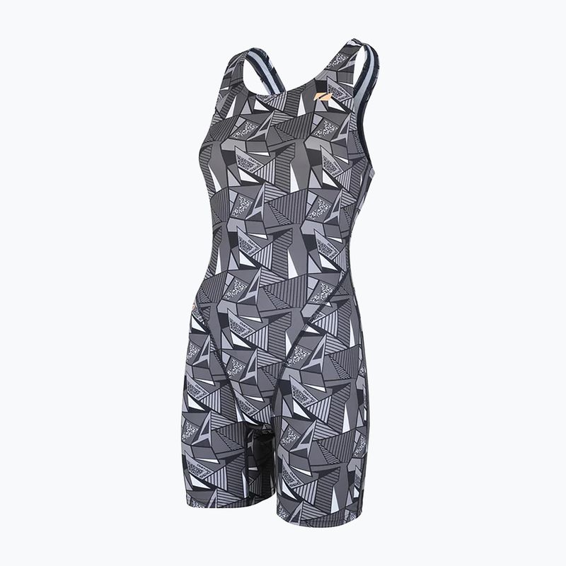 Costume intero da donna ZONE3 OWS Renew Short Leg Knee Skin nero/bianco 6