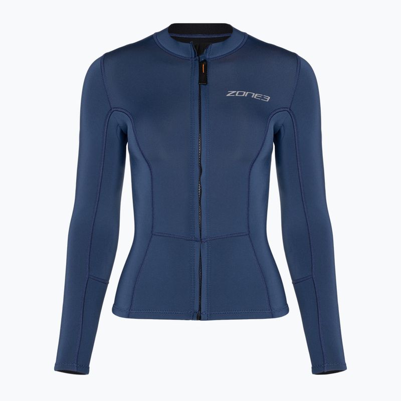 Maglietta in neoprene da donna ZONE3 Yulex a maniche lunghe Top navy