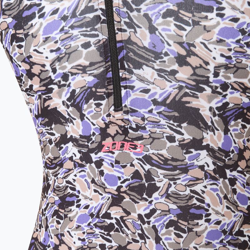 Costume intero donna ZONE3 Pacific Koa Collo Alto nero/verde 3