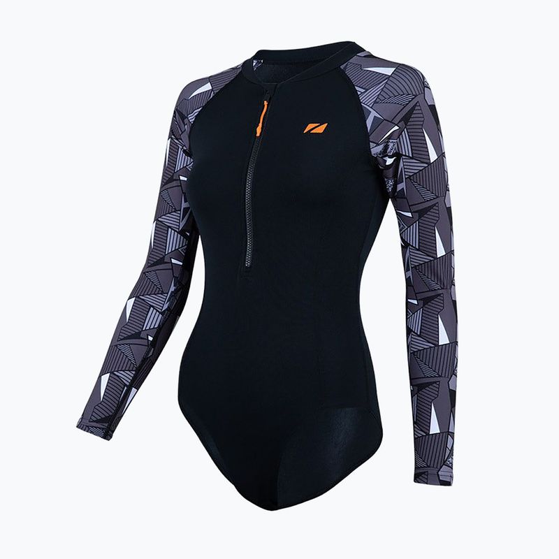 Costume intero donna ZONE3 OWS Renew nero/grigio