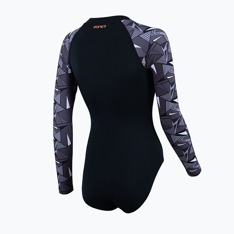 Costume intero donna ZONE3 OWS Renew nero/grigio 2