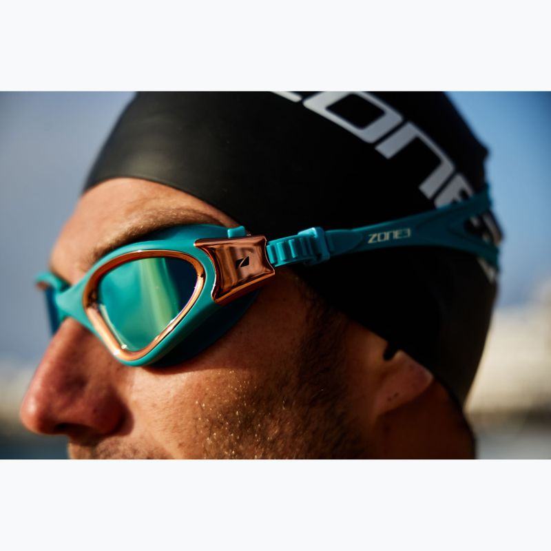 Occhiali da nuoto ZONE3 Vapour verde acqua/rame 7