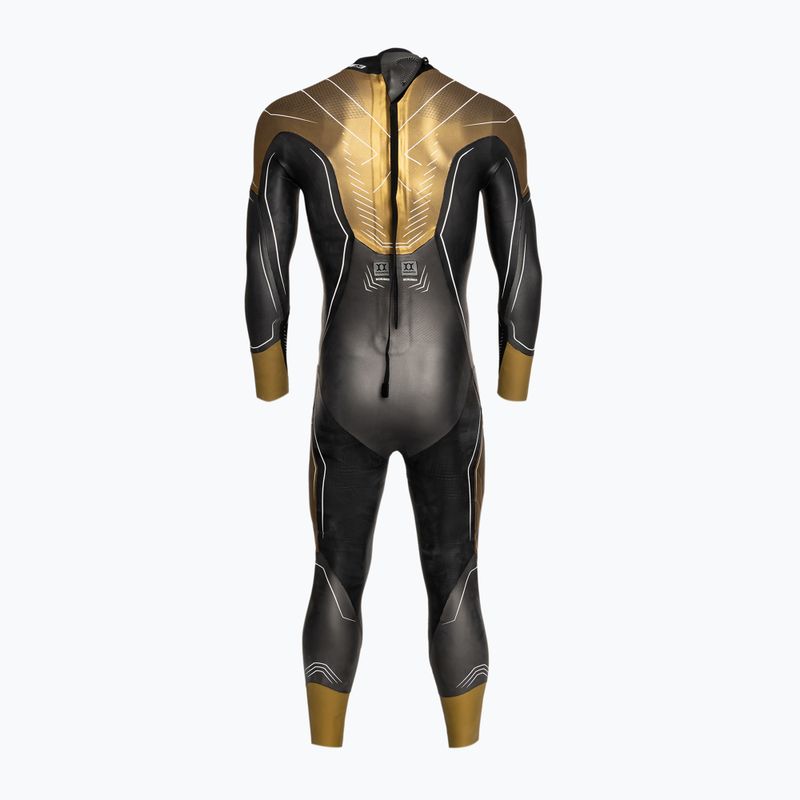 Muta da triathlon da uomo ZONE3 Vanquish-X Limited Edition color canna di fucile/oro 3