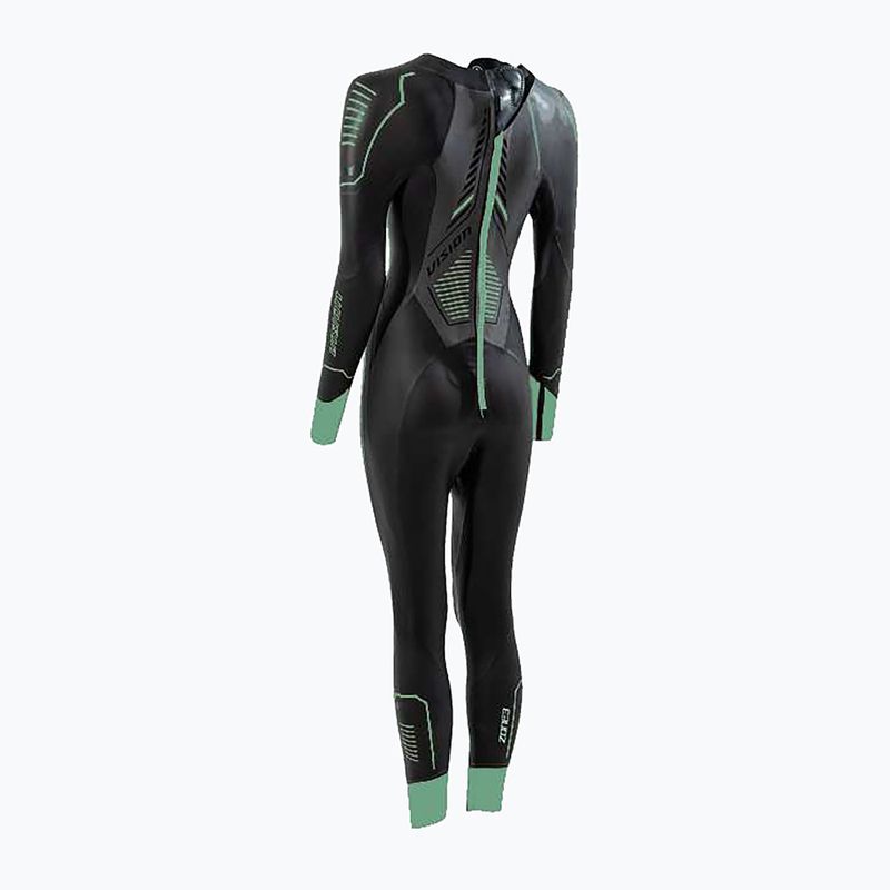 Muta da donna per il nuoto ZONE3 Vision black/eucalyptus green 2